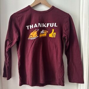 boys ‘thankful’ long sleeve graphic t-shirt